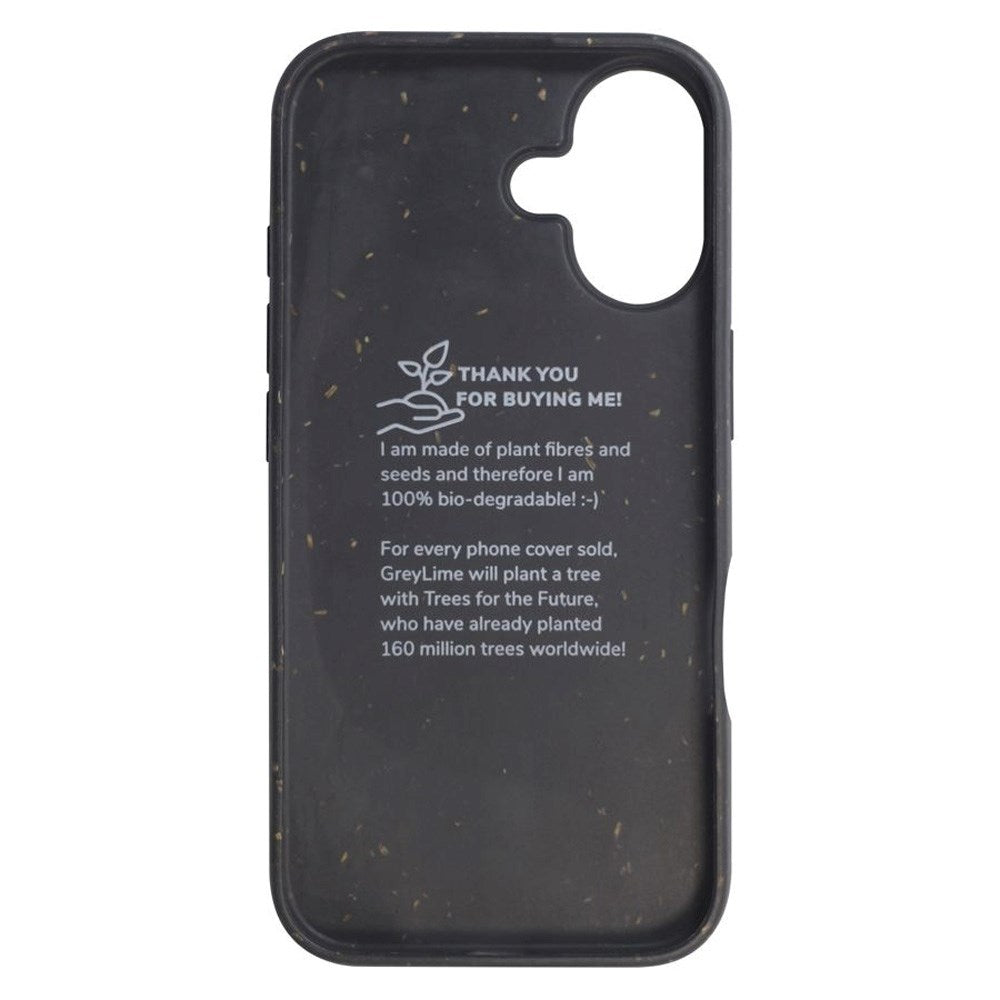 iPhone 16 GreyLime 100% Biodegradable Case - Black - Buy a Case & Plant a Tree