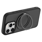 iPhone 16 Pro Lippa Hybrid Plastic Case with 360 Rotating Kickstand - MagSafe Compatible - Matte / Black