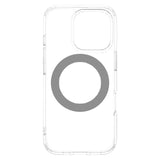 iPhone 16 Pro Lippa Hybrid Plastic Case with 360 Rotating Kickstand - MagSafe Compatible - Transparent / Silver