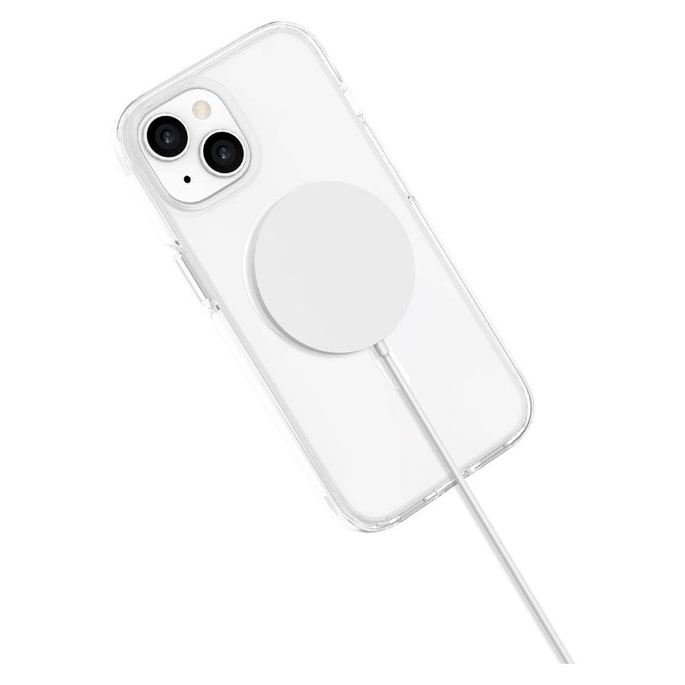 iPhone 15 Lippa Hybrid Plastic Case - MagSafe Compatible - Transparent / White
