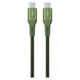 GreyLime 60W Braided USB-C to USB-C Cable 3 m - Green