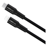 GreyLime 18W Braided USB-C to Lightning Cable 50 cm - Black