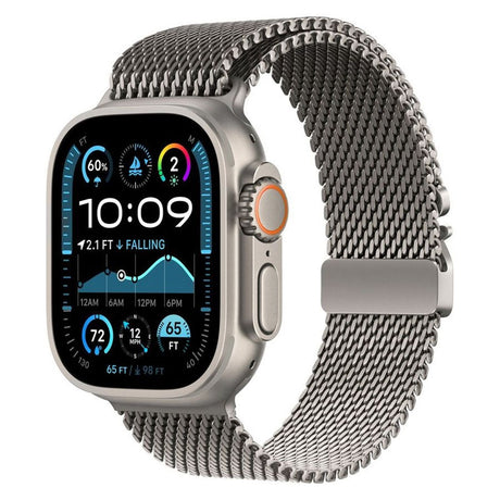 Apple Watch (42/44/SE/45/46/49mm) Lippa Titanium Strap with Lock - Silver