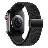 Apple Watch (42/44/SE/45/46/49mm) Lippa Nylon Strap with Magnetic Lock - Black