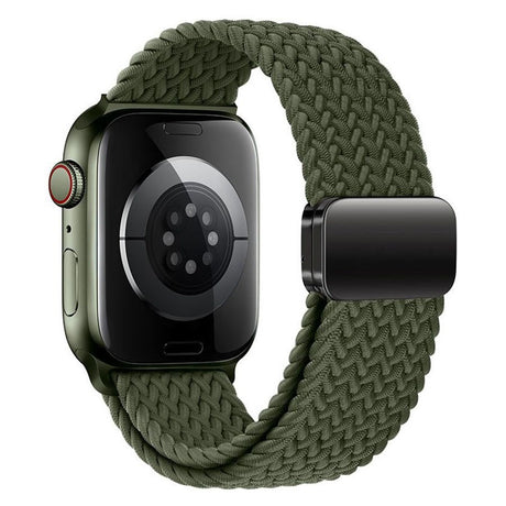 Apple Watch (42/44/SE/45/46/49mm) Lippa Nylon Strap with Magnetic Lock - Green