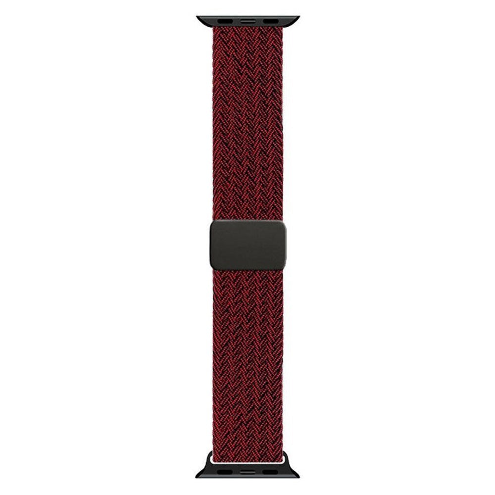 Apple Watch (42/44/SE/45/46/49mm) Lippa Nylon Strap with Magnetic Lock - Red