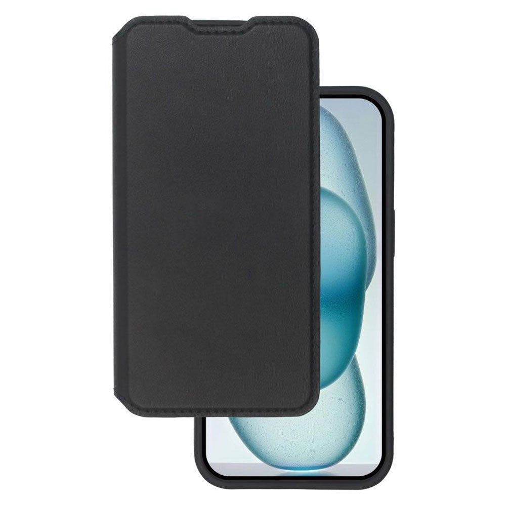 iPhone 15 Lippa 2-in-1 Wallet Flip Case - Black