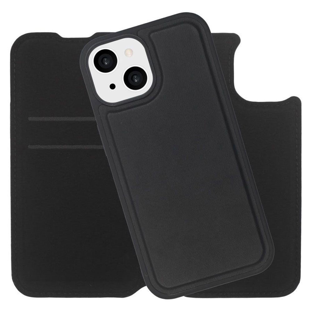 iPhone 15 Lippa 2-in-1 Wallet Flip Case - Black