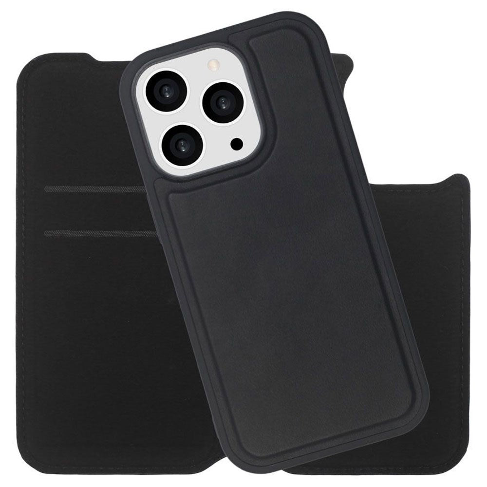 iPhone 16 Pro Lippa 2-in-1 Wallet Flip Case - Black