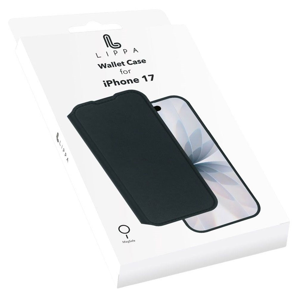 iPhone 17 Lippa 2-in-1 Wallet Flip Case - Black