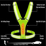 Lippa Reflective vest with 3 LED Lights - Yellow