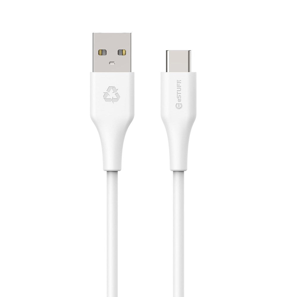 eSTUFF INFINITE USB-C Cable 60W 1 m - 100% Recycled Plastic - White