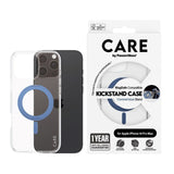 CARE by PanzerGlass iPhone 16 Pro Max Feature Kickstand Case - MagSafe Compatible - Transparent / Coronet Blue