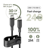 empower by PanzerGlass Racing 240W USB-C to USB-C Cable – 2m – Space Black