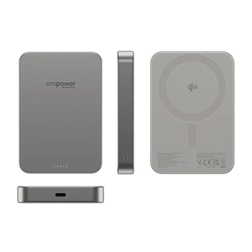 empower by PanzerGlass empower Bank - 10.000 mAh - Qi2 / MagSafe Compatible - Titanium