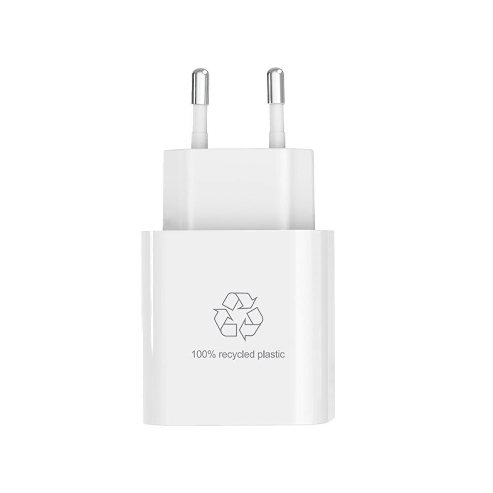 Upström Circular PD 20W Sustainable Wall Charger with USB-C - White