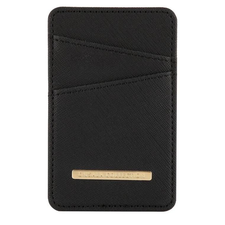 GEAR Onsala Collection Credit Card Pocket - Black Saffiano