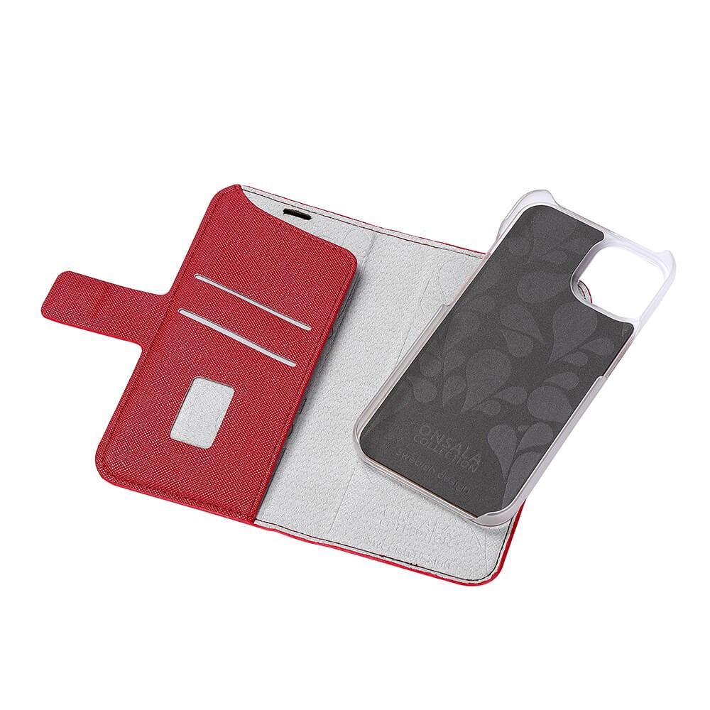 iPhone 14 / 13 GEAR Onsala Fashion Collection Wallet Case w. Magnet - Red