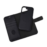 RadiCover Exclusive iPhone 17 2-in-1 Anti Radiation Leather Flip Case with Wallet - MagSafe Compatible - Black