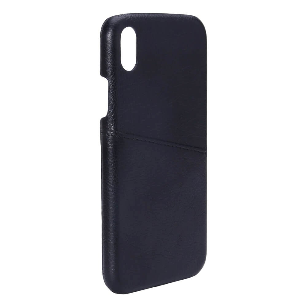 iPhone XR Onsala Faux Leather Case with Card Pocket - Black