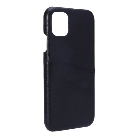 iPhone 11 Onsala Faux Leather Case with Card Pocket - Black