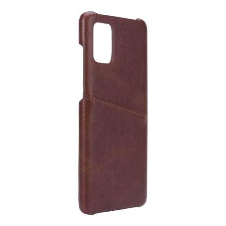 Samsung Galaxy A71 Onsala Faux Leather Case with Card Pocket - Brown