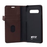Samsung Galaxy S10+ (Plus) Buffalo 2-in-1 Genuine Leather Flip Case - Brown