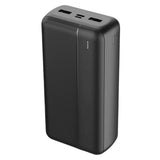 Maxlife MXPB-02 Powerbank 20W w. USB-A, USB-C & Micro-USB - 30,000 mAh - Black