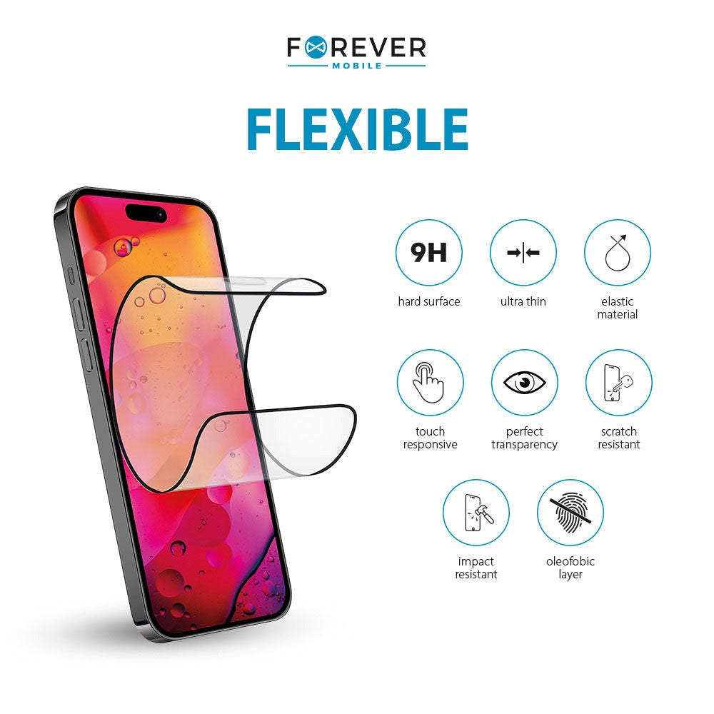 Samsung Galaxy A50 / A30s / A30 Forever Flexible Hybrid Screen Protector - Case Friendly - Transparent