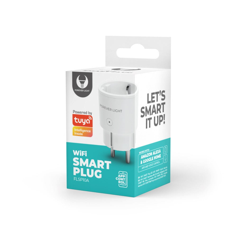 Tuya Smart Plug Socket w. Energy Meter and Wifi - White