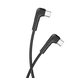 Maxlife Angled USB-C to USB-C Cable 60W - 1m - Black