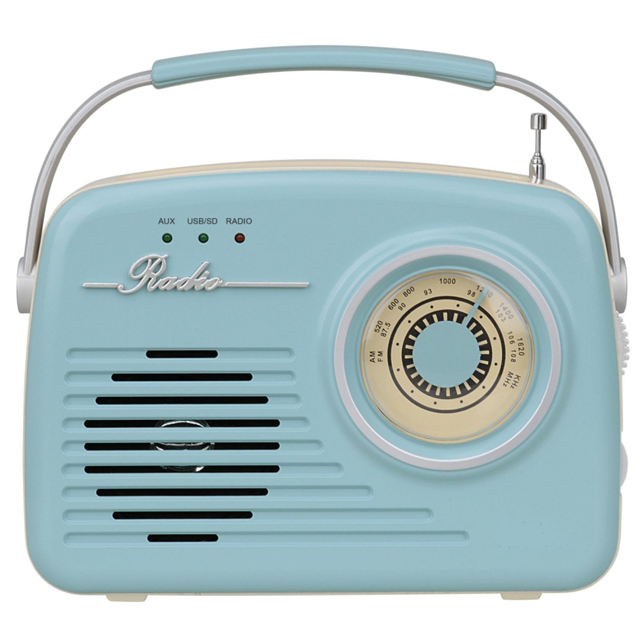 Setty Retro Bluetooth Speaker with Radio - Blue