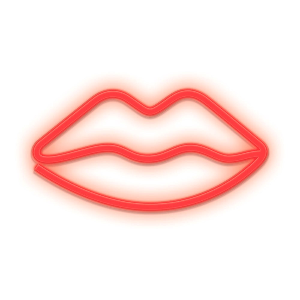 Forever Light - Lip Shaped LED Neon Sign - Red Light