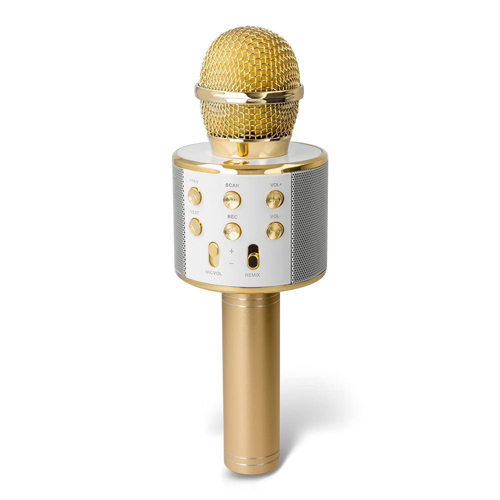 Forever BMS-300 Bluetooth Karaoke Microphone w. Speaker - Gold