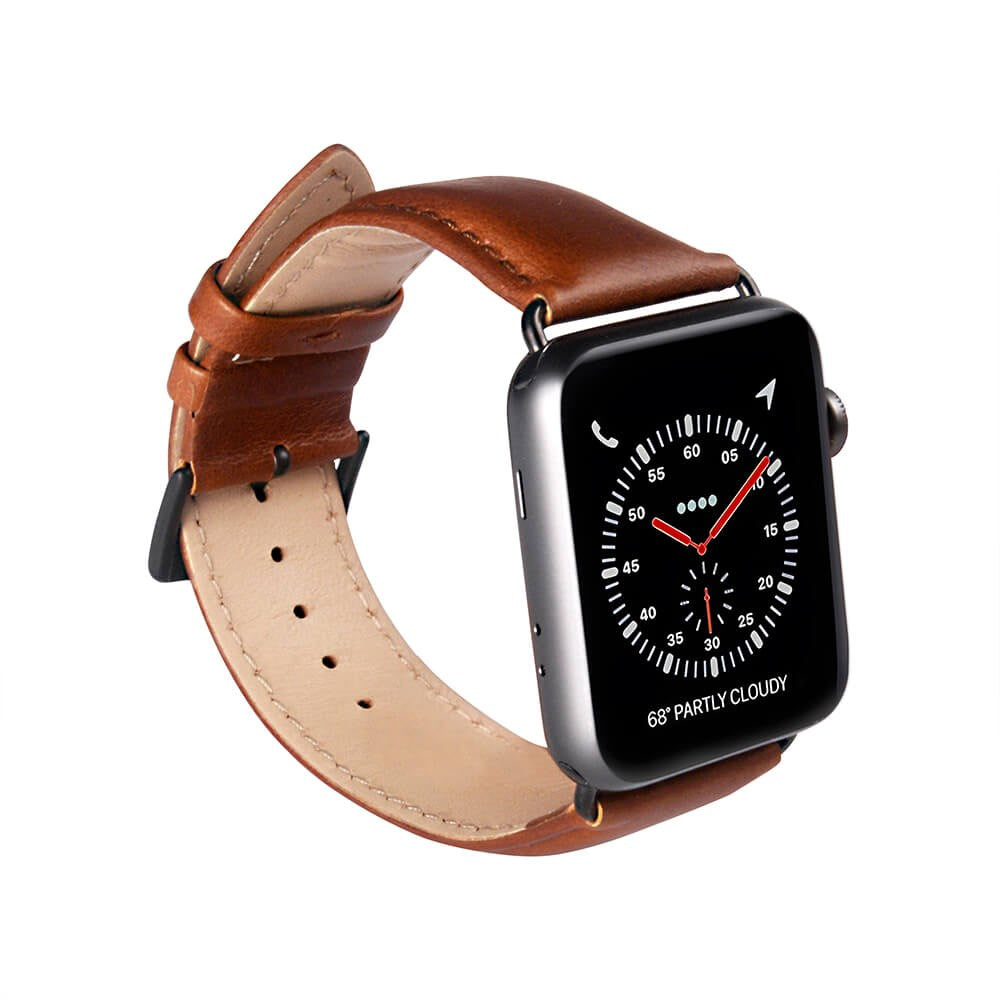 Apple Watch (38/40/SE/41/42mm) GEAR Buffalo Band in Genuine Leather - Brown