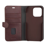 iPhone 14 Pro Gear Buffalo Wallet Genuine Leather Magnet Wallet Case - Brown