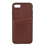 iPhone SE (2022 / 2020) / 8 / 7 Buffalo Genuine Leather Case with Card Pocket - Brown
