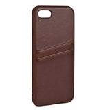 iPhone SE (2022 / 2020) / 8 / 7 Buffalo Genuine Leather Case with Card Pocket - Brown