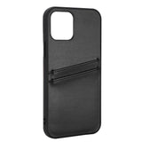 iPhone 12 / 12 Pro Buffalo Faux Leather Case with Card Pocket - Black
