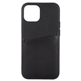 iPhone 13 Mini Buffalo Genuine Leather Case with Card Pocket - Black
