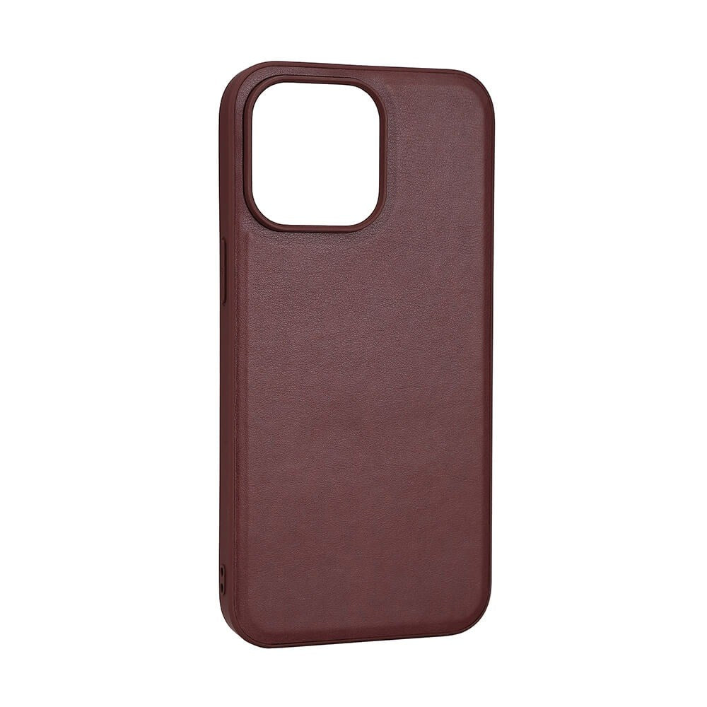 iPhone 15 Pro Max Buffalo Genuine Leather Case - MagSafe Compatible - Brown