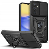 Samsung Galaxy A15 (5G) / A15 Tech-Protect Camshield Case with Magnetic Ring & Stand Function - Black