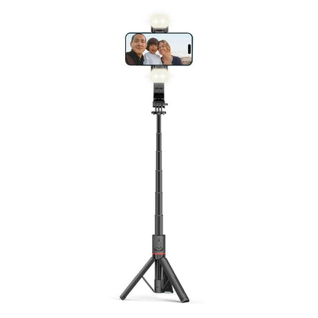 L05S Tech-Protect Selfie Stick w. Tripod & Led Light - Bluetooth - Black