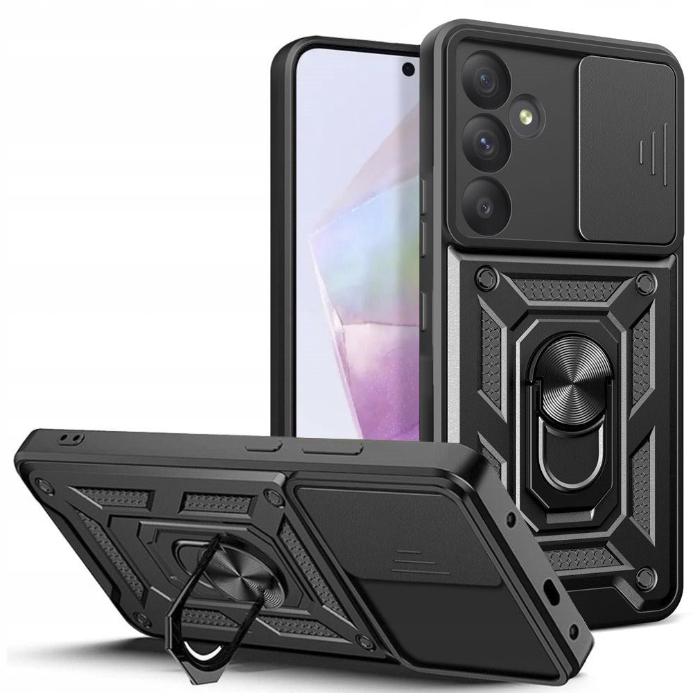 Samsung Galaxy A35 (5G) Tech-Protect Camshield Case with Magnetic Ring & Stand Function - Black