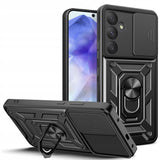 Samsung Galaxy A55 (5G) Tech-Protect Camshield Case with Magnetic Ring & Stand Function - Black