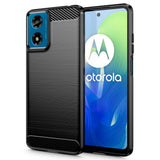 Motorola Moto G04 / G24 Tech-Protect Flexible Plastic Carbon Case - Black