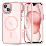 iPhone 15 Tech-Protect Magmat Case - MagSafe Compatible - Transparent / Pink