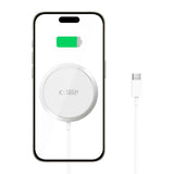 Tech-Protect A34 Magnetic Wireless Charger 15W - MagSafe Compatible - White