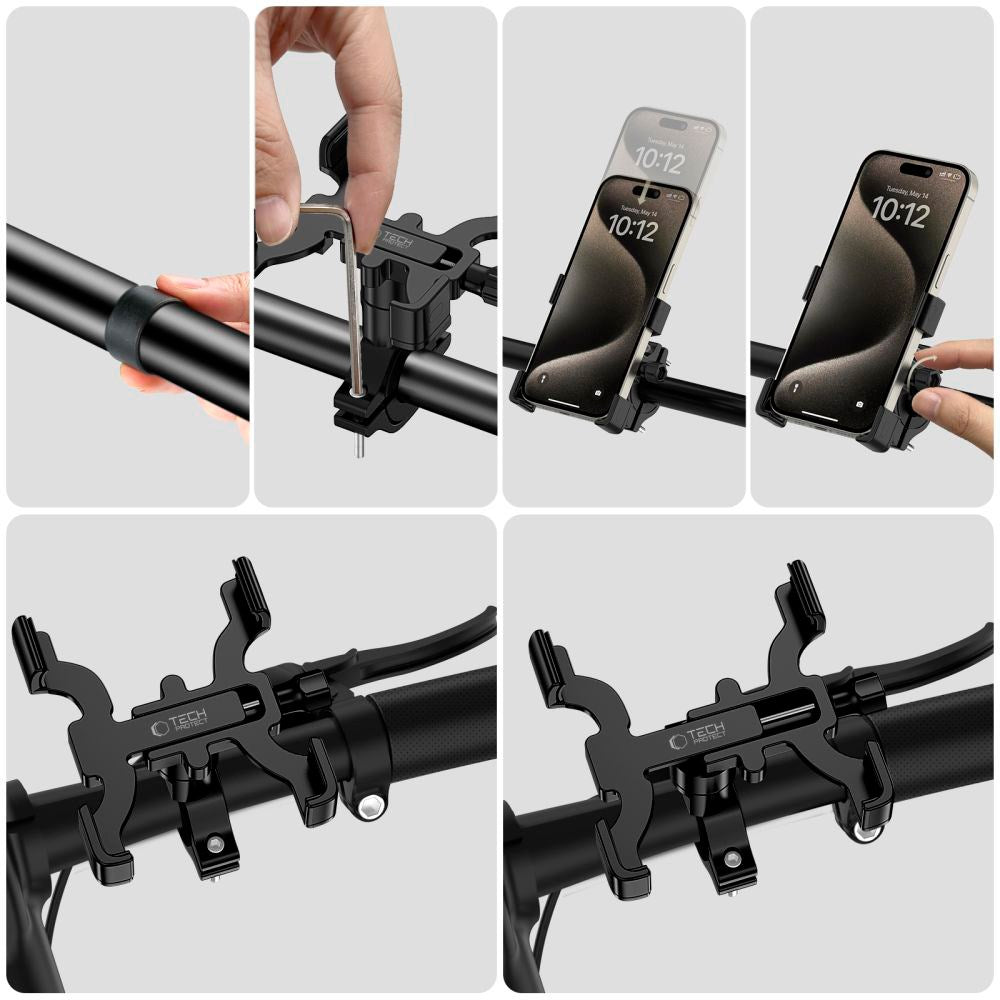 Tech-Protect Universal V3 Bike Mount - Max Mobile: 60-97mm - Black