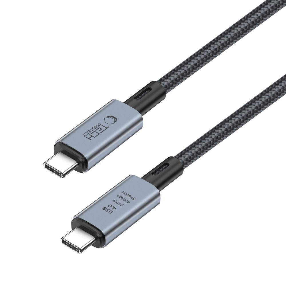 Tech-Protect Ultraboost 8K 40GBPS USB-C to USB-C Cable PD 240W 1m - Black